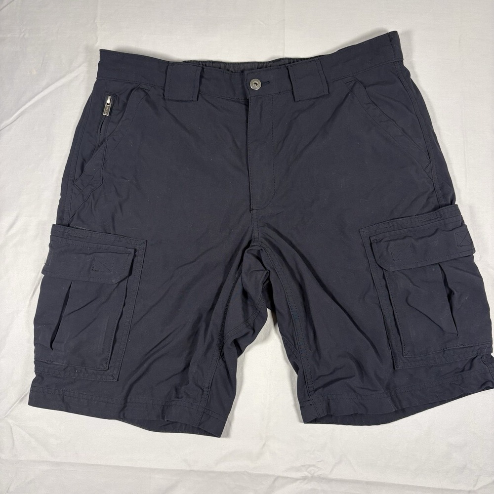 Duluth Trading Co Relaxed Fit Cargo Shorts Mens Large Black Outdoor Hiking Work